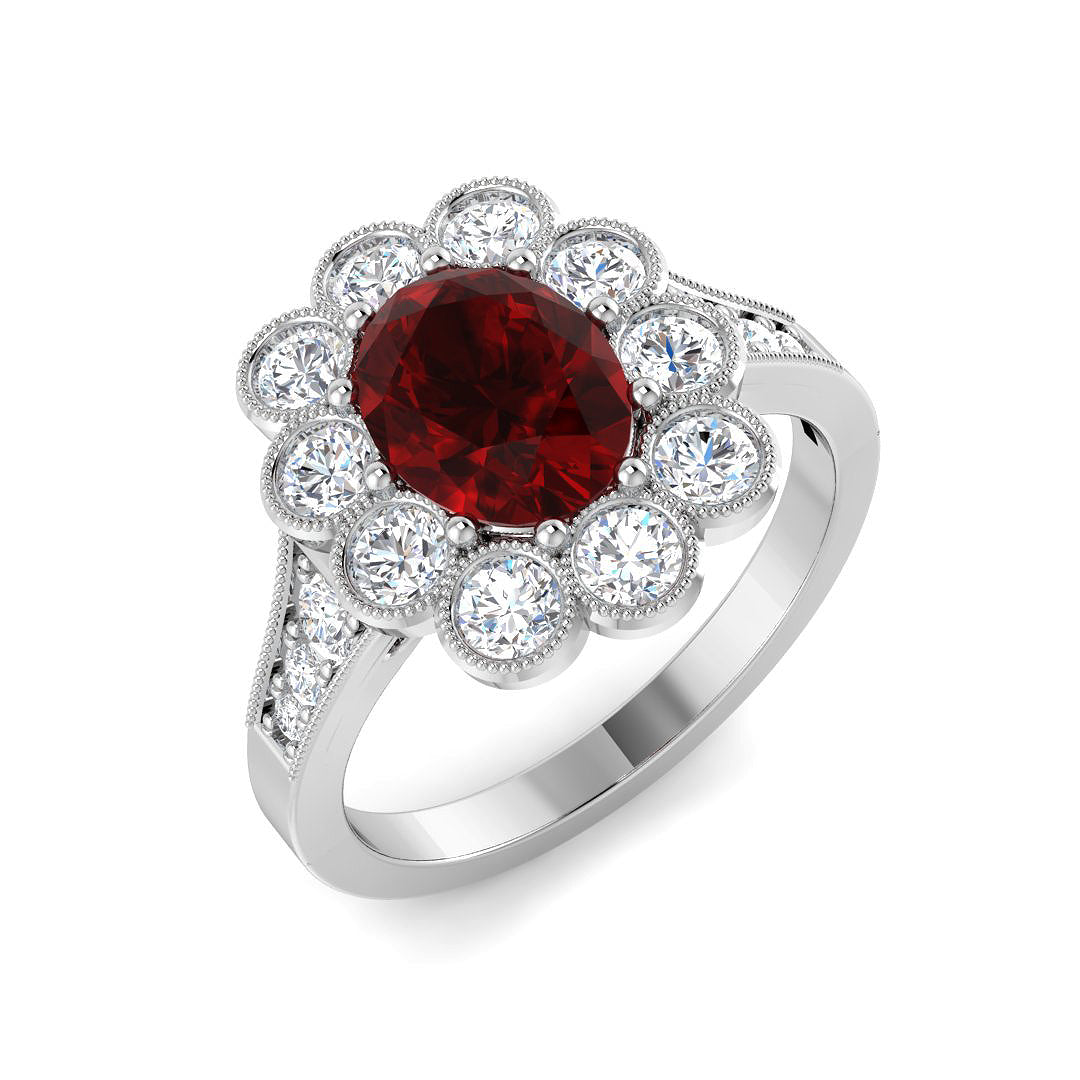 Platinum 2.80ct Ruby Ring