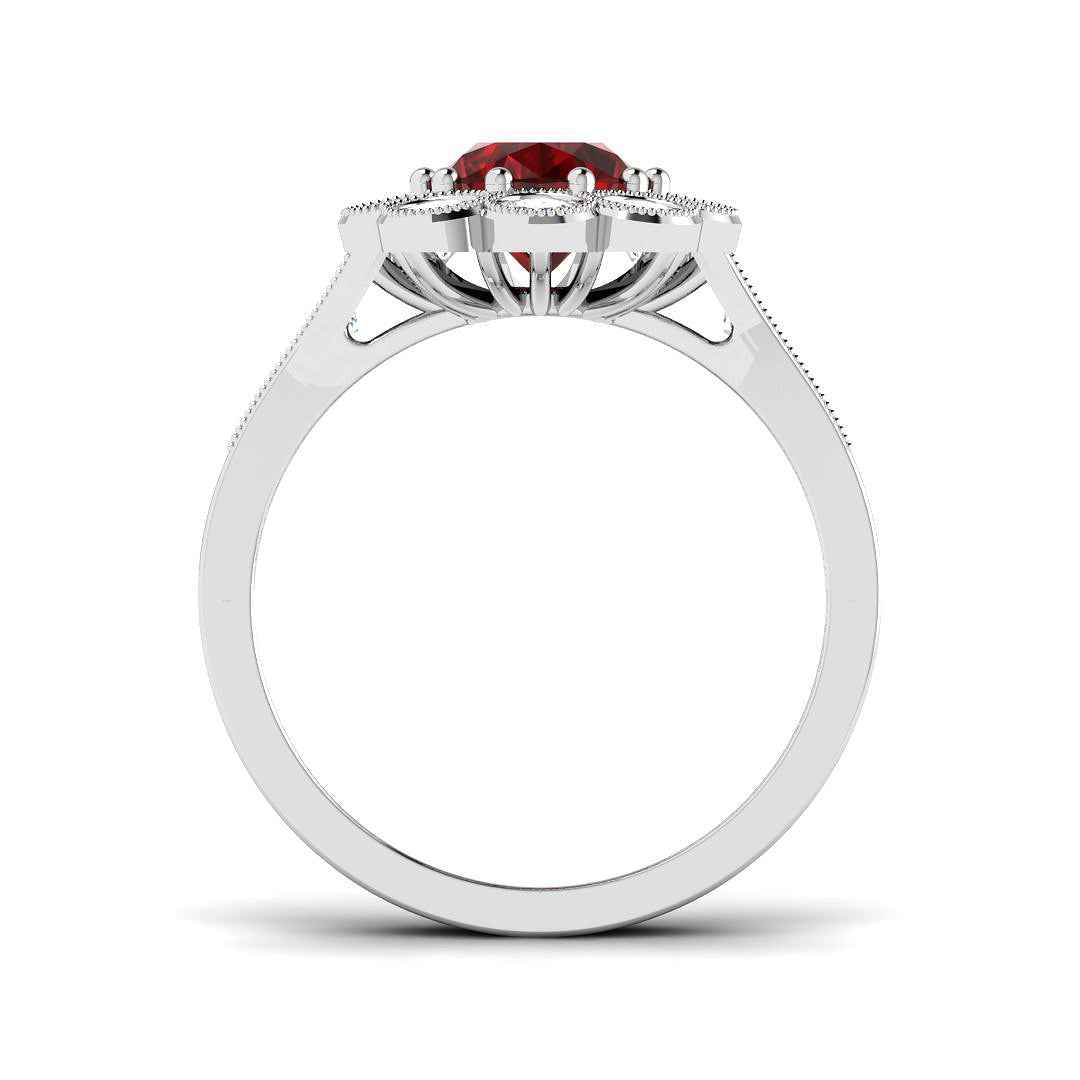 Platinum 2.80ct Ruby Ring