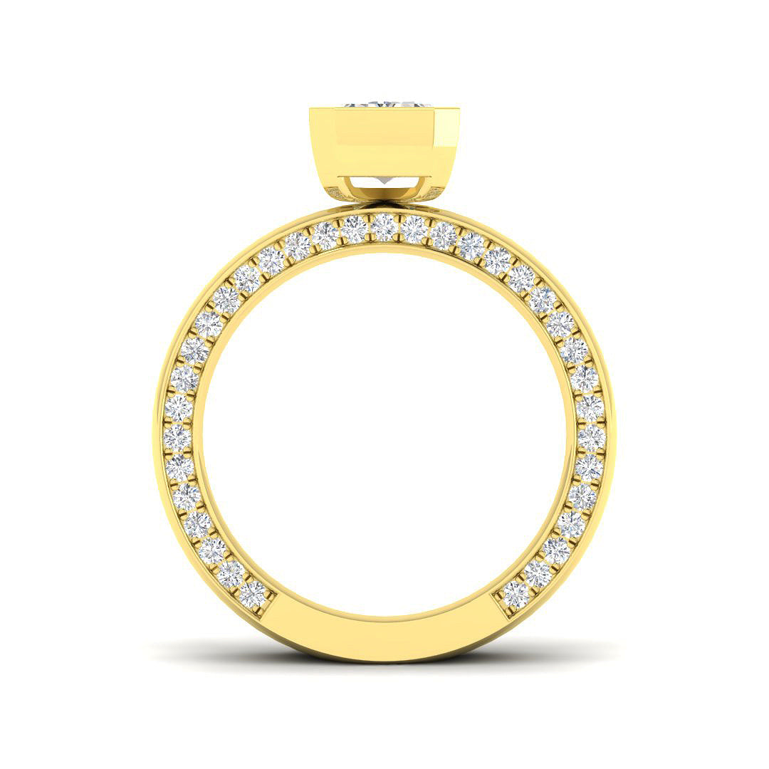 9ct Yellow Gold 2.73ct E VS2 Laboratory Grown CVD Ring