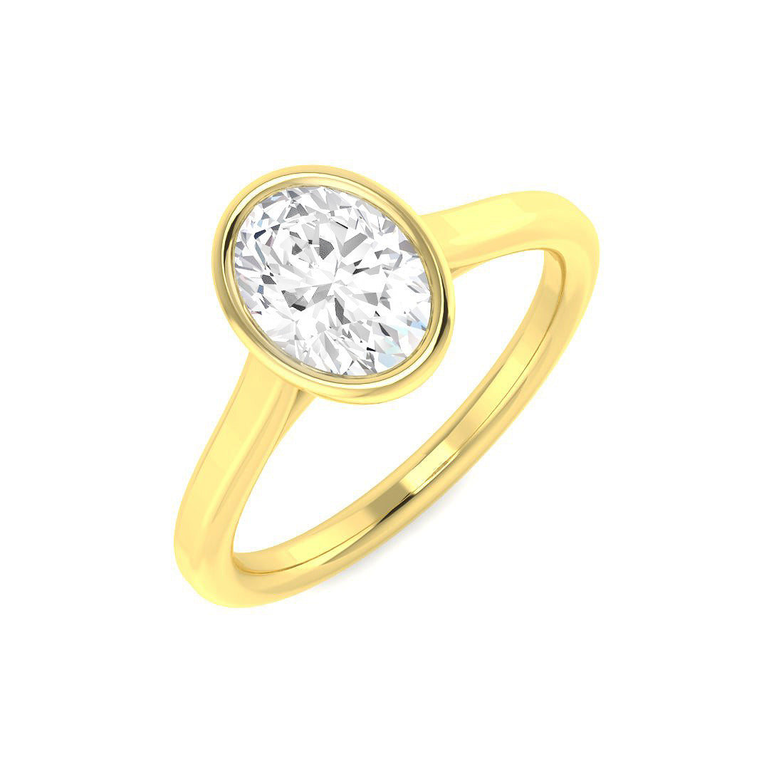 9ct Yellow Gold 1.05ct E VS2 Laboratory Grown CVD Ring