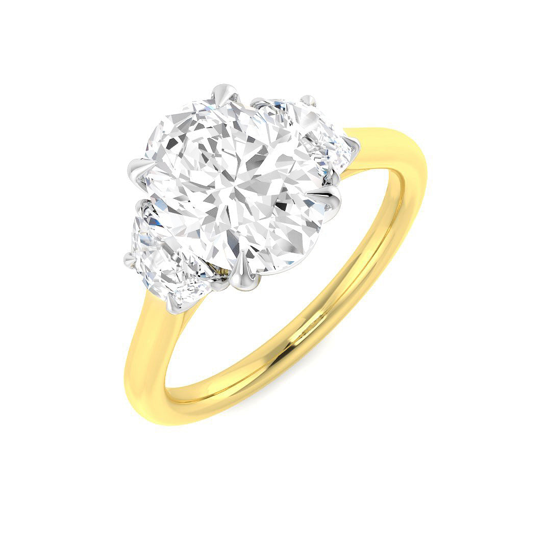 9ct Two-Tone Gold 2.55ct D VS2 Laboratory Grown CVD Ring