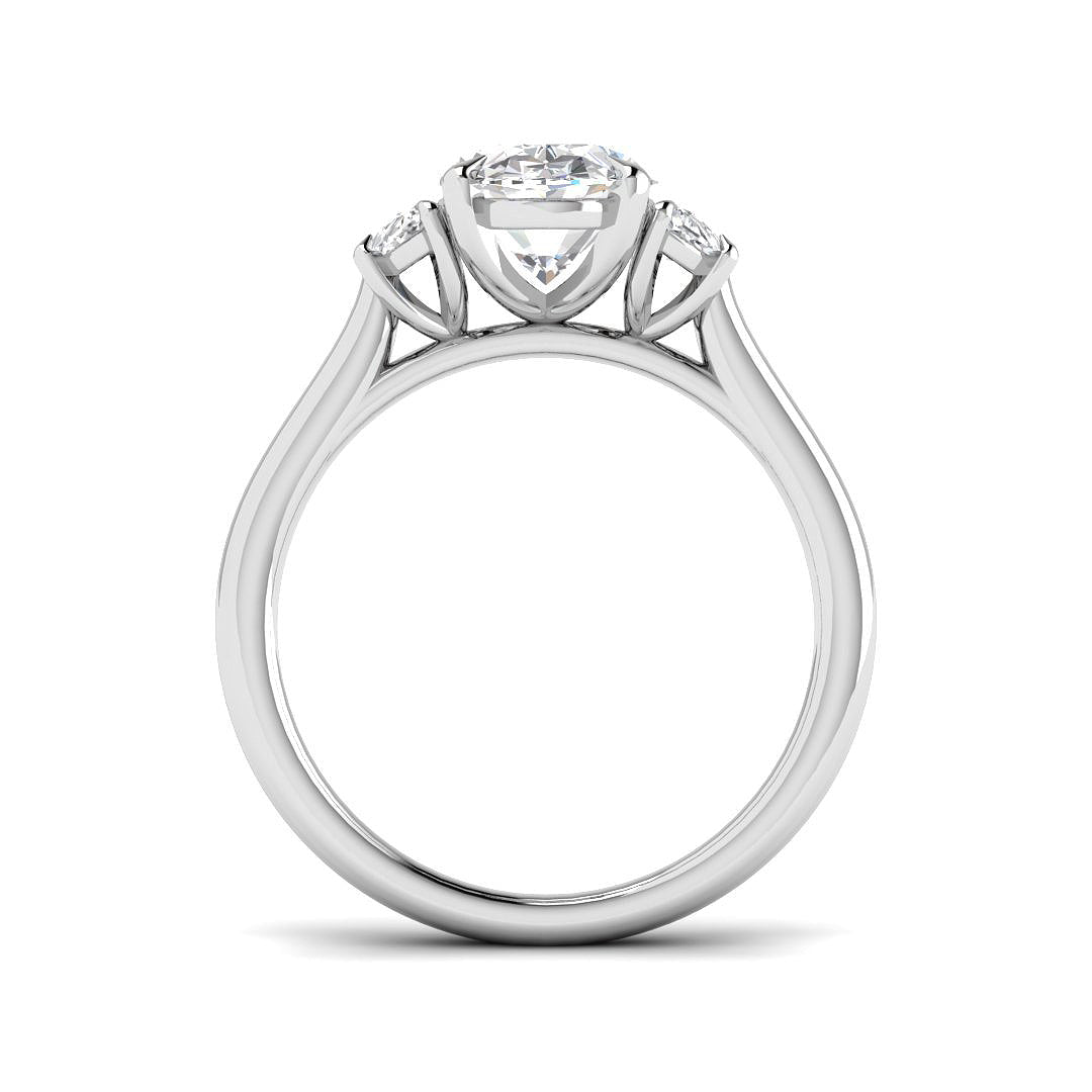 9ct White Gold 2.55ct D VS2 Laboratory Grown CVD Ring