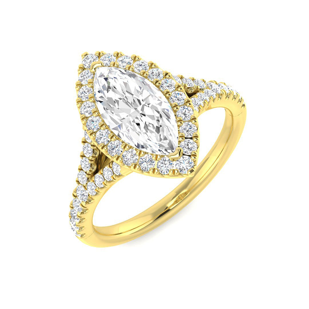 9ct Yellow Gold 1.54ct E VS2 Laboratory Grown CVD Ring