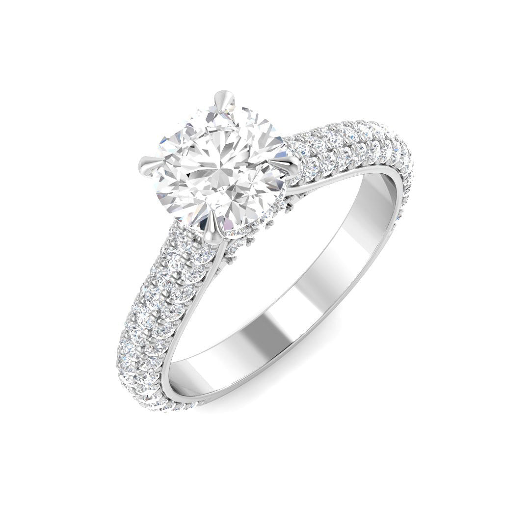9ct White Gold 2.00ct D VS2 Laboratory Grown CVD Ring