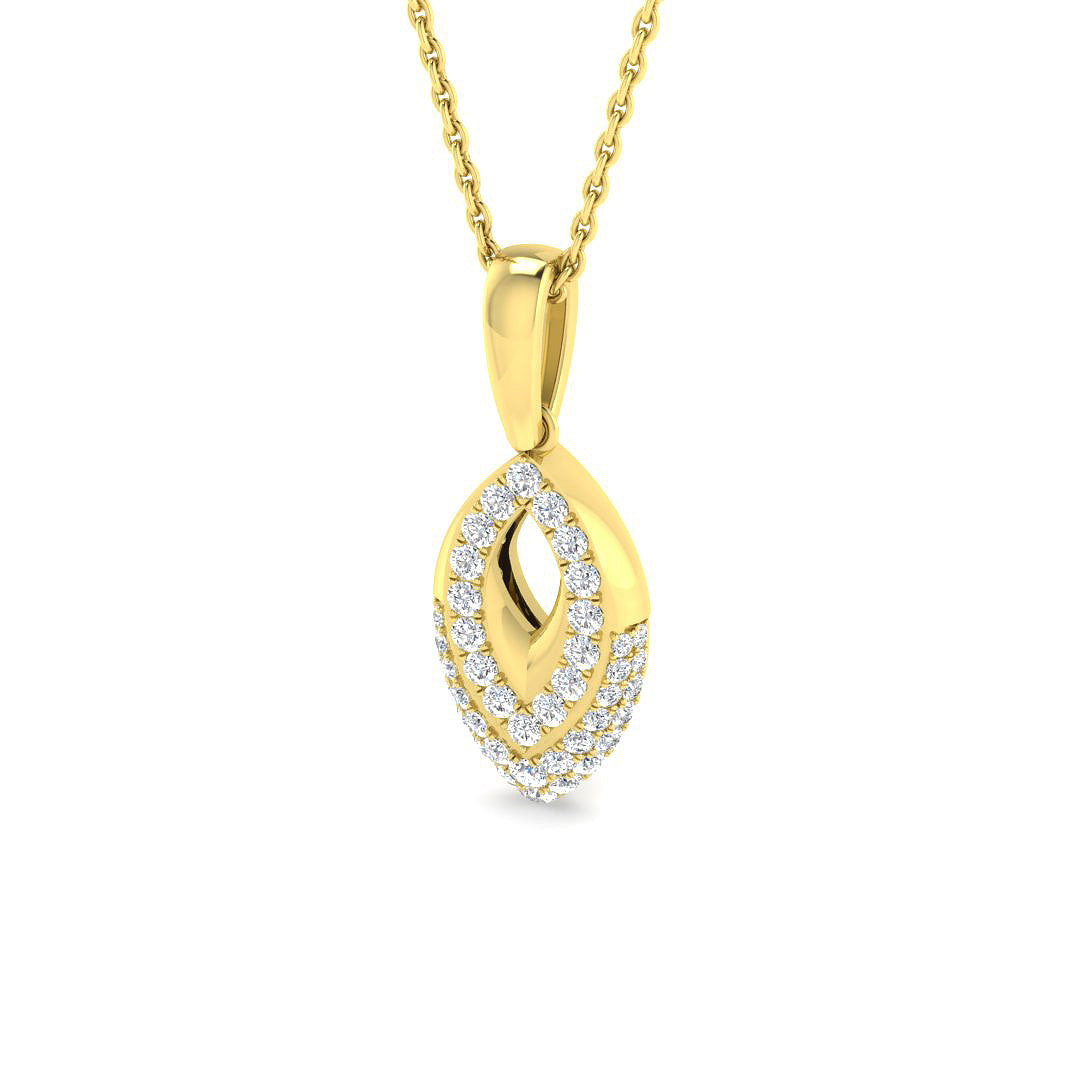 9ct Yellow Gold 0.33ct G SI1 Diamond Pendant