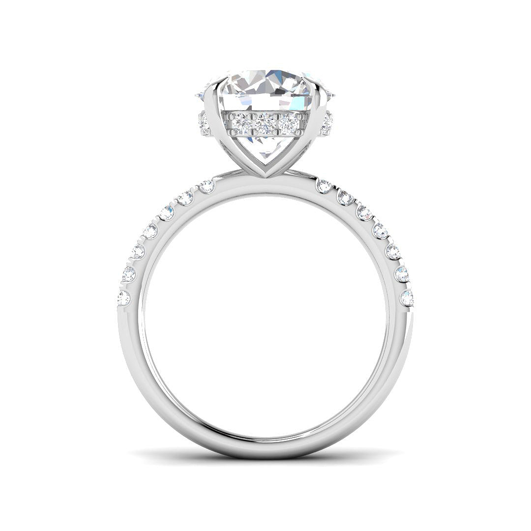 9ct White Gold 4.43ct E VS2 Laboratory Grown CVD Ring