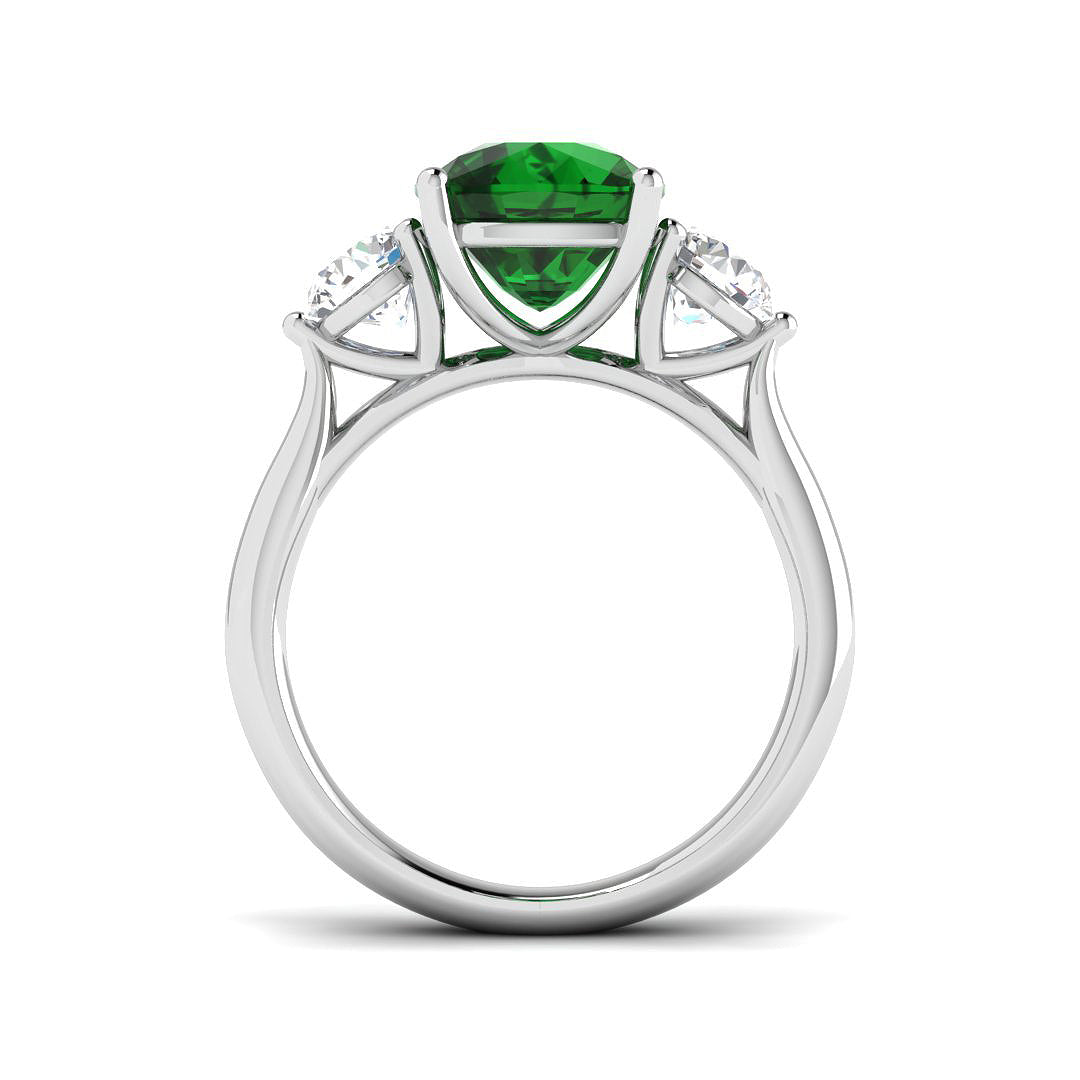 Platinum 4.72ct Emerald Ring
