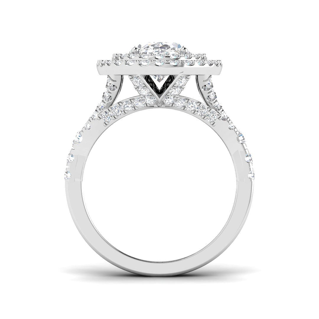 Platinum 3.22ct E VS2 Laboratory Grown CVD Ring