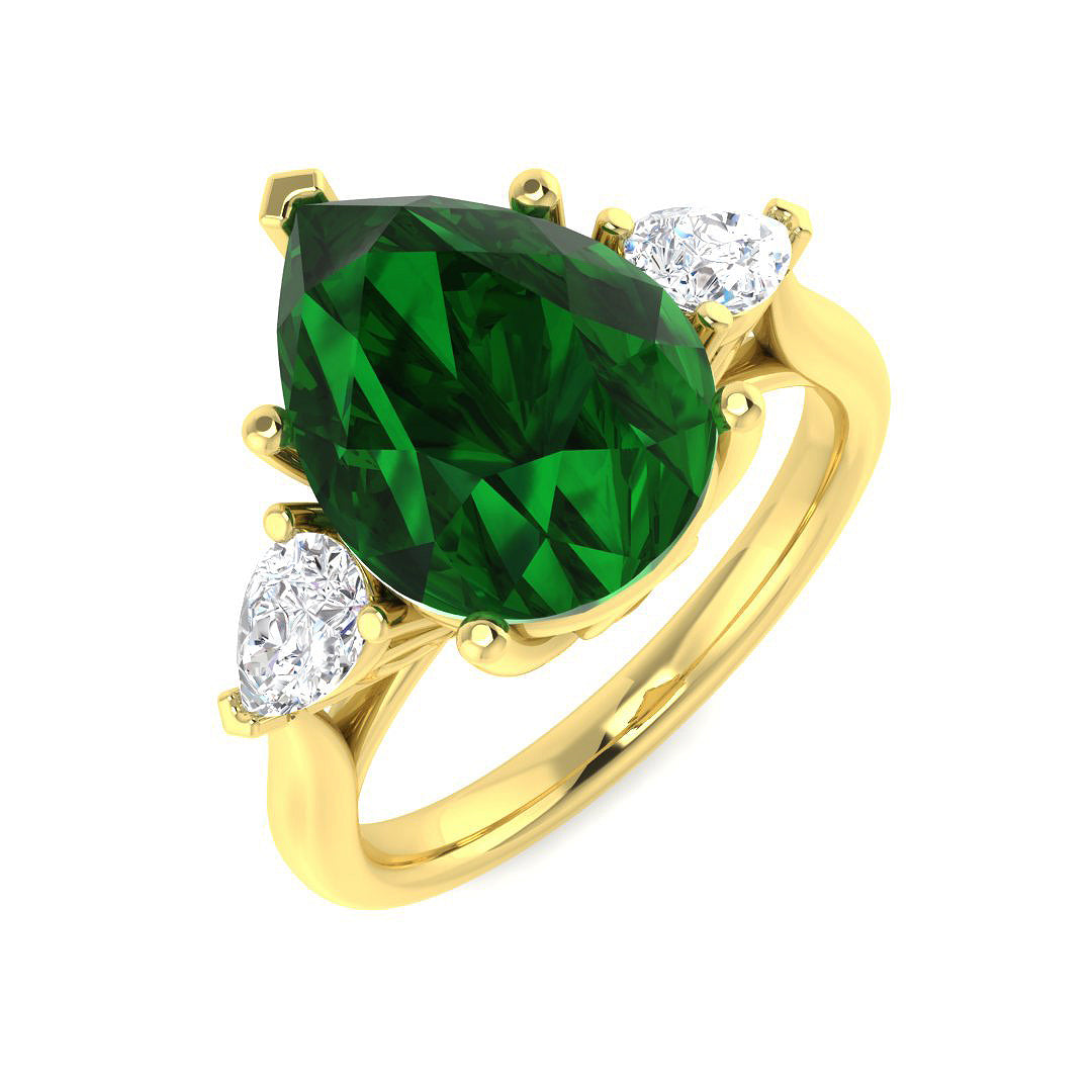 18ct Yellow Gold 5.35ct Emerald Ring