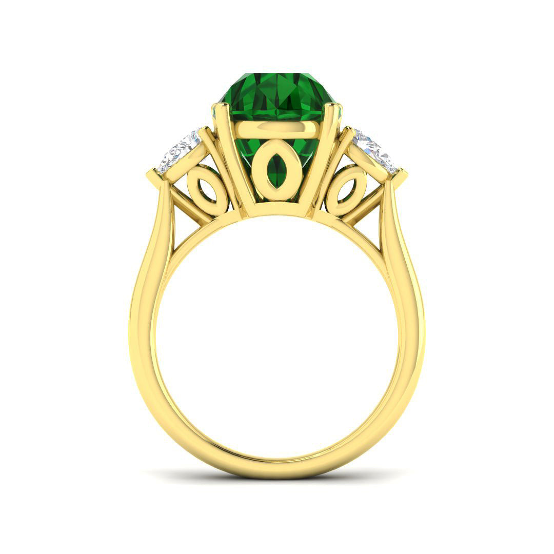 18ct Yellow Gold 5.35ct Emerald Ring