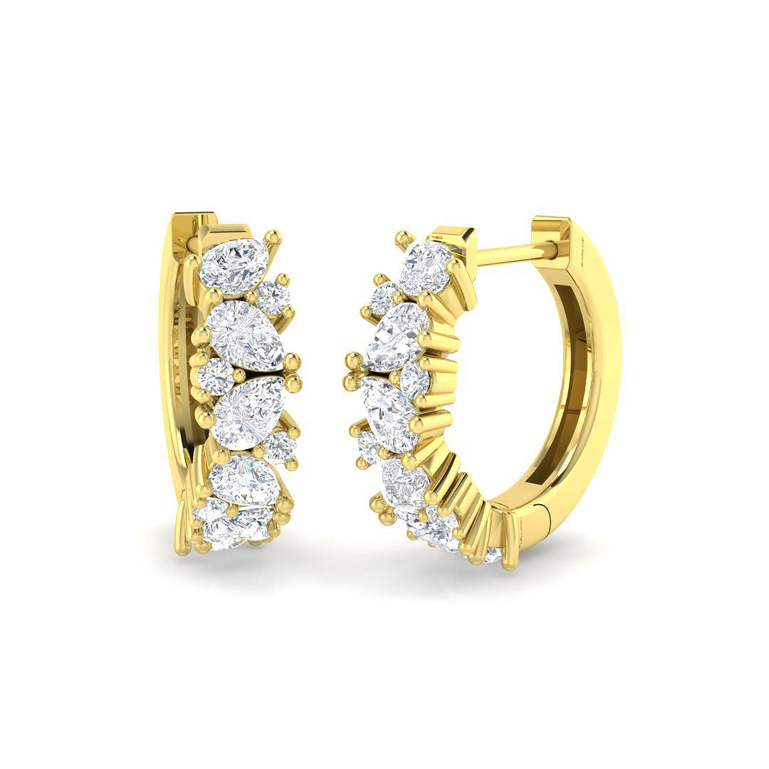 9ct Yellow Gold 0.93ct G SI2 Diamond Earrings