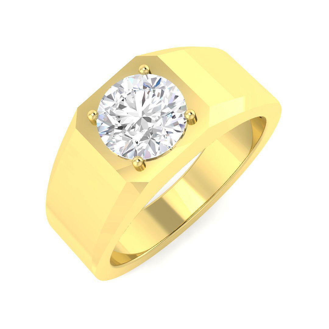 9ct Yellow Gold 2.00ct E VS2 Laboratory Grown CVD Ring