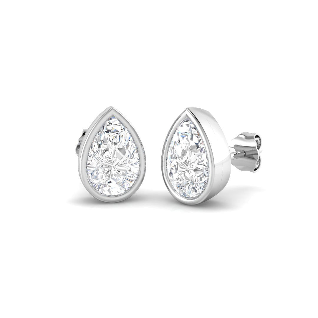 9ct White Gold 3.05ct E VS2 Laboratory Grown CVD Earrings