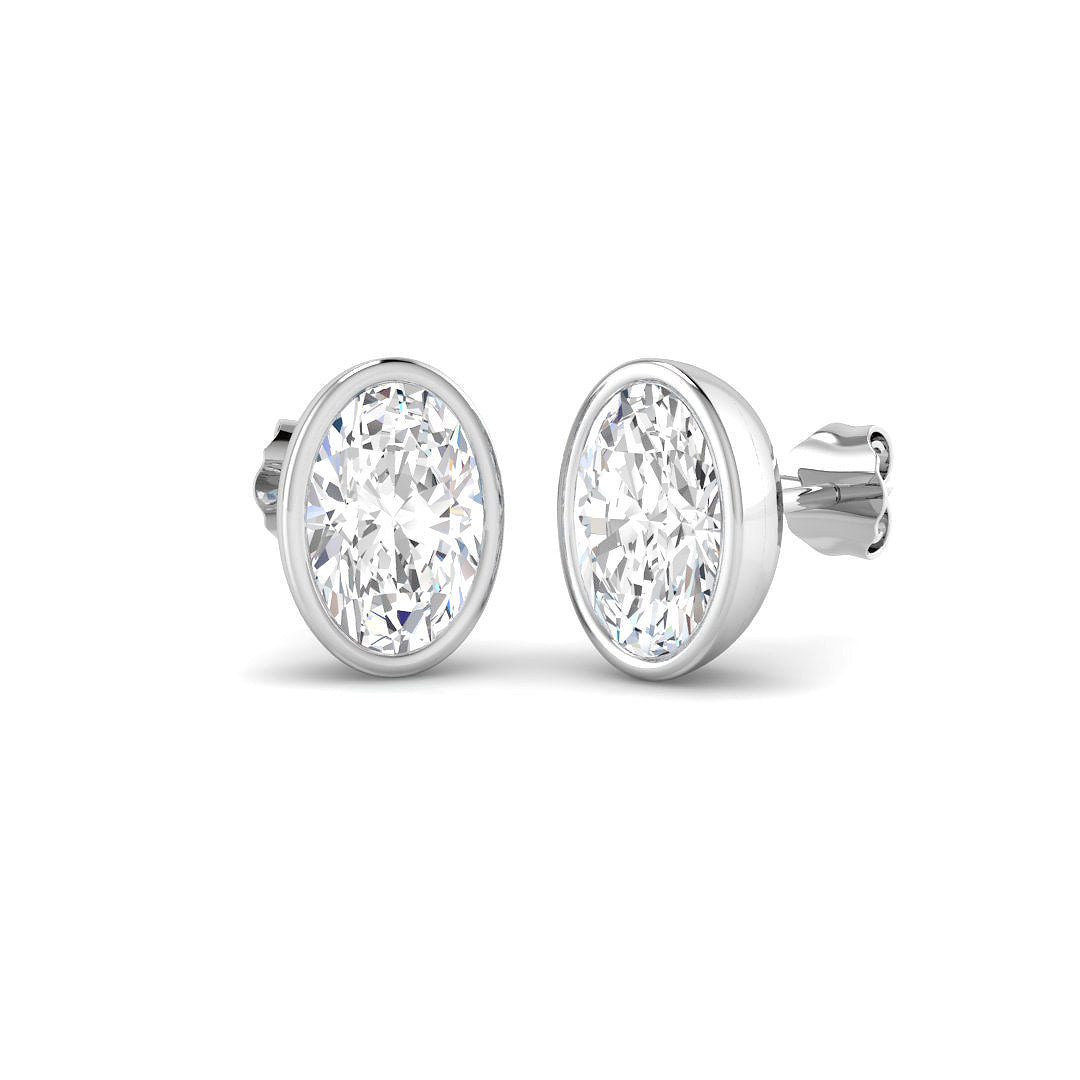 9ct White Gold 3.06ct E VS2 Laboratory Grown CVD Earrings