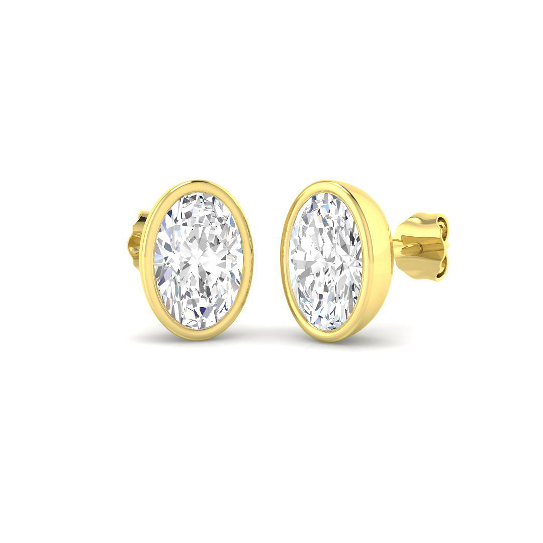 9ct Yellow Gold 3.06ct E VS1 Laboratory Grown CVD Earrings
