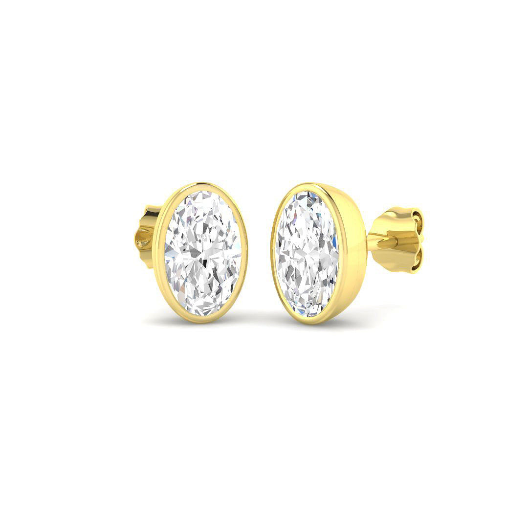 9ct Yellow Gold 2.01ct D VS1 Laboratory Grown CVD Earrings