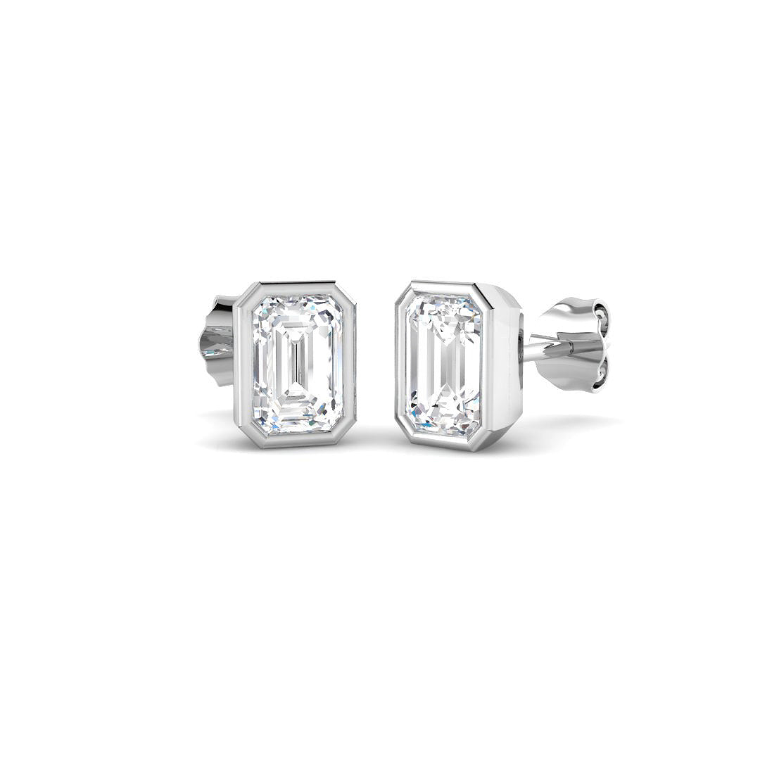 9ct White Gold 2.05ct D VS2 Laboratory Grown CVD Earrings