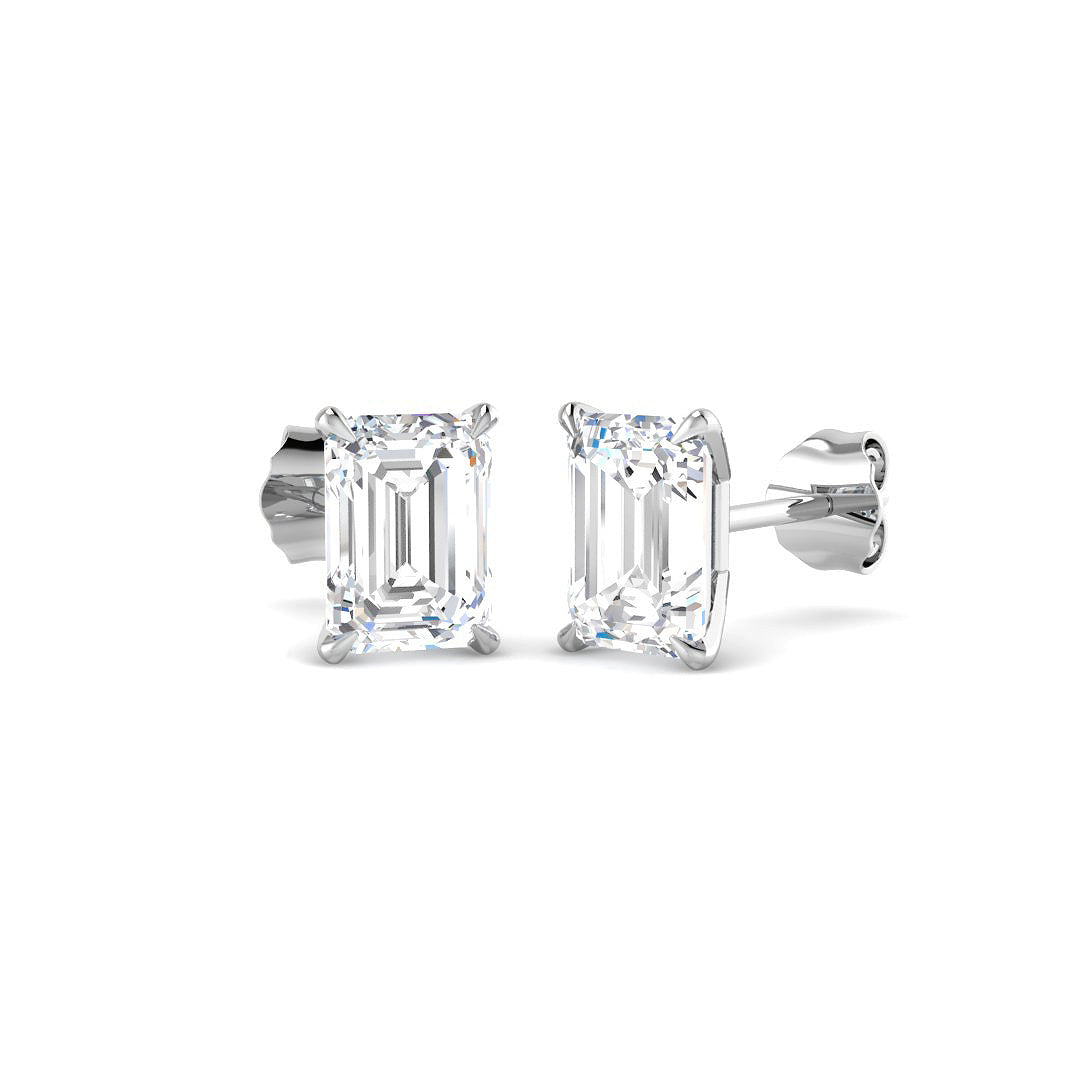 9ct White Gold 3.03ct E VS2 Laboratory Grown CVD Earrings
