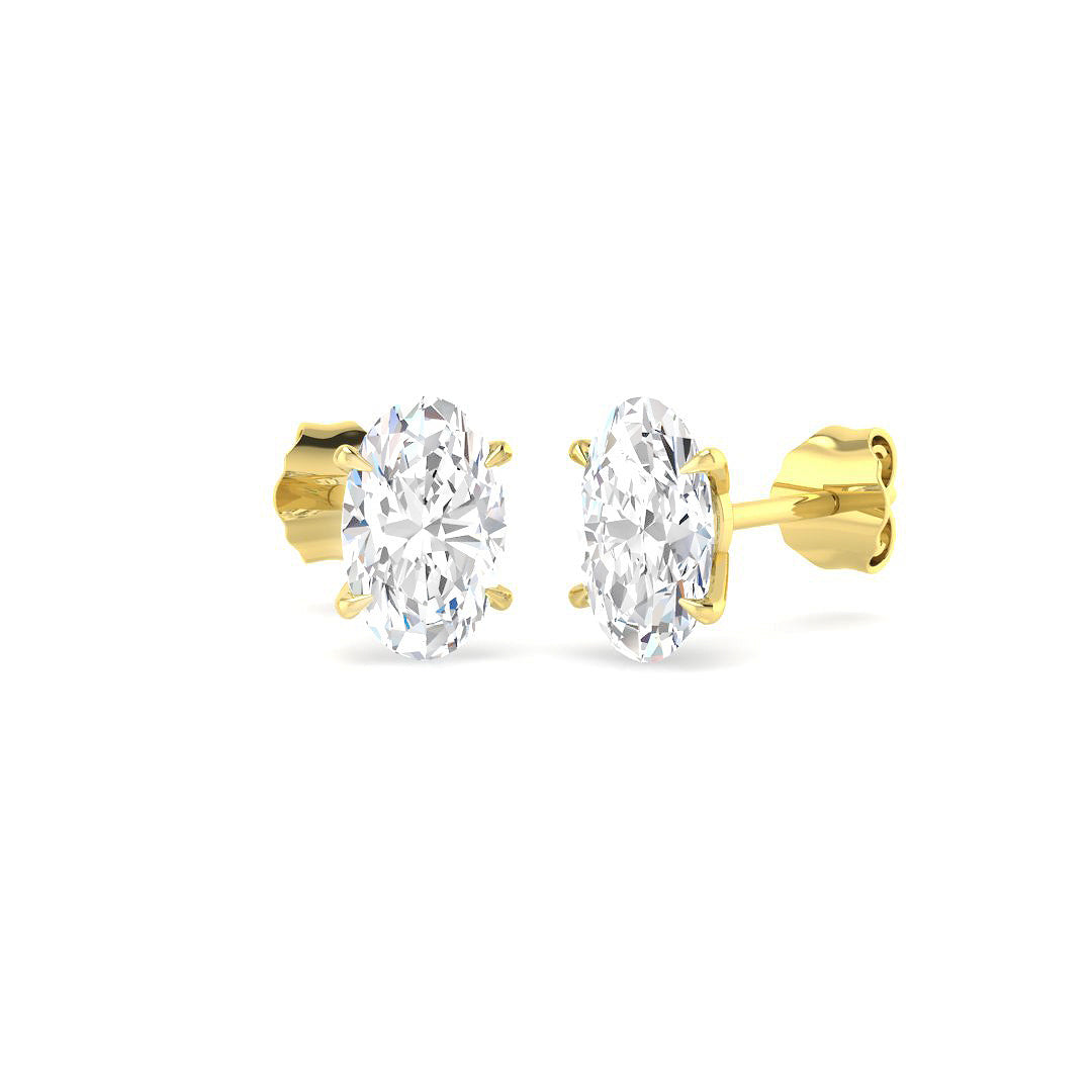 9ct Yellow Gold 2.01ct E VS1 Laboratory Grown CVD Earrings