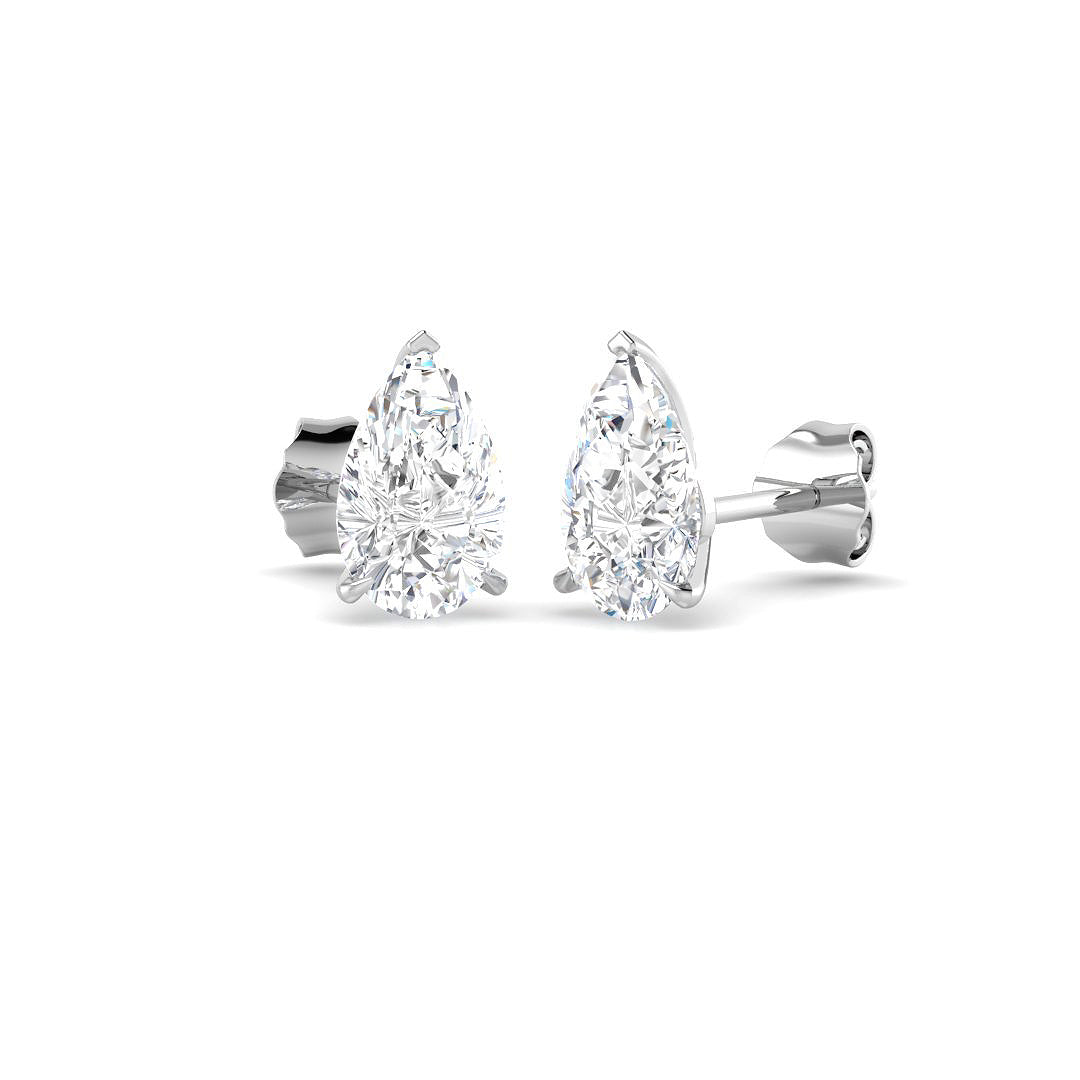 9ct White Gold 2.01ct E VS2 Laboratory Grown CVD Earrings