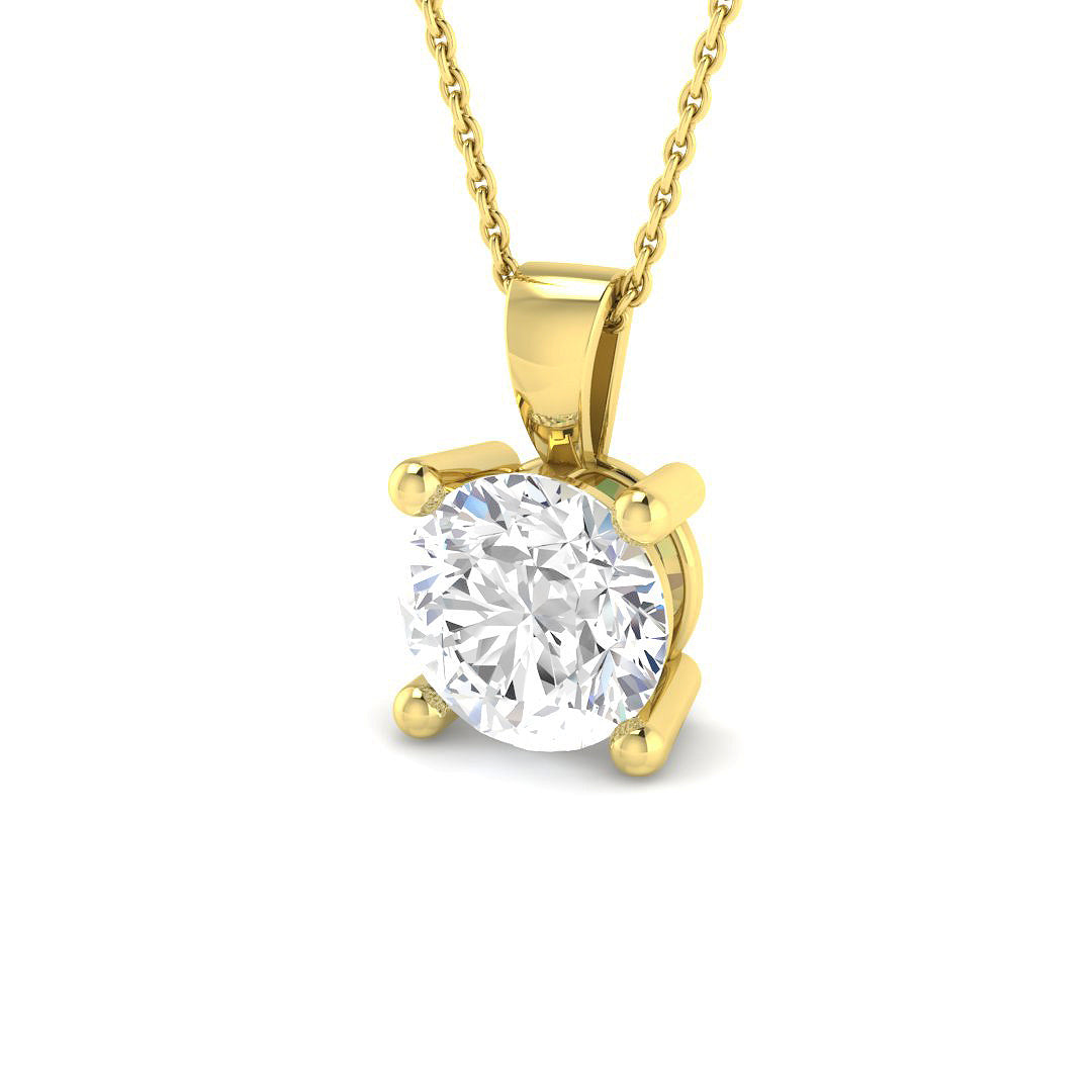 9ct Yellow Gold 3.00ct E VS2 Laboratory Grown CVD Pendant