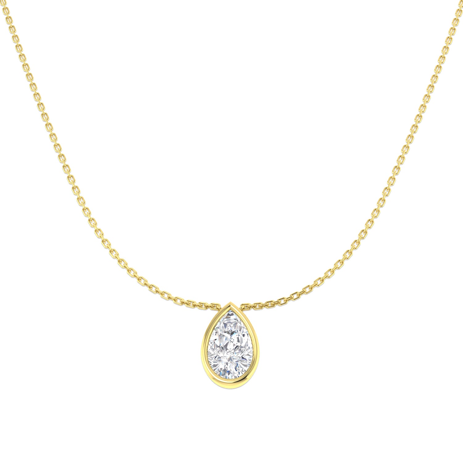 9ct Yellow Gold 2.00ct E VS2 Laboratory Grown CVD Necklace