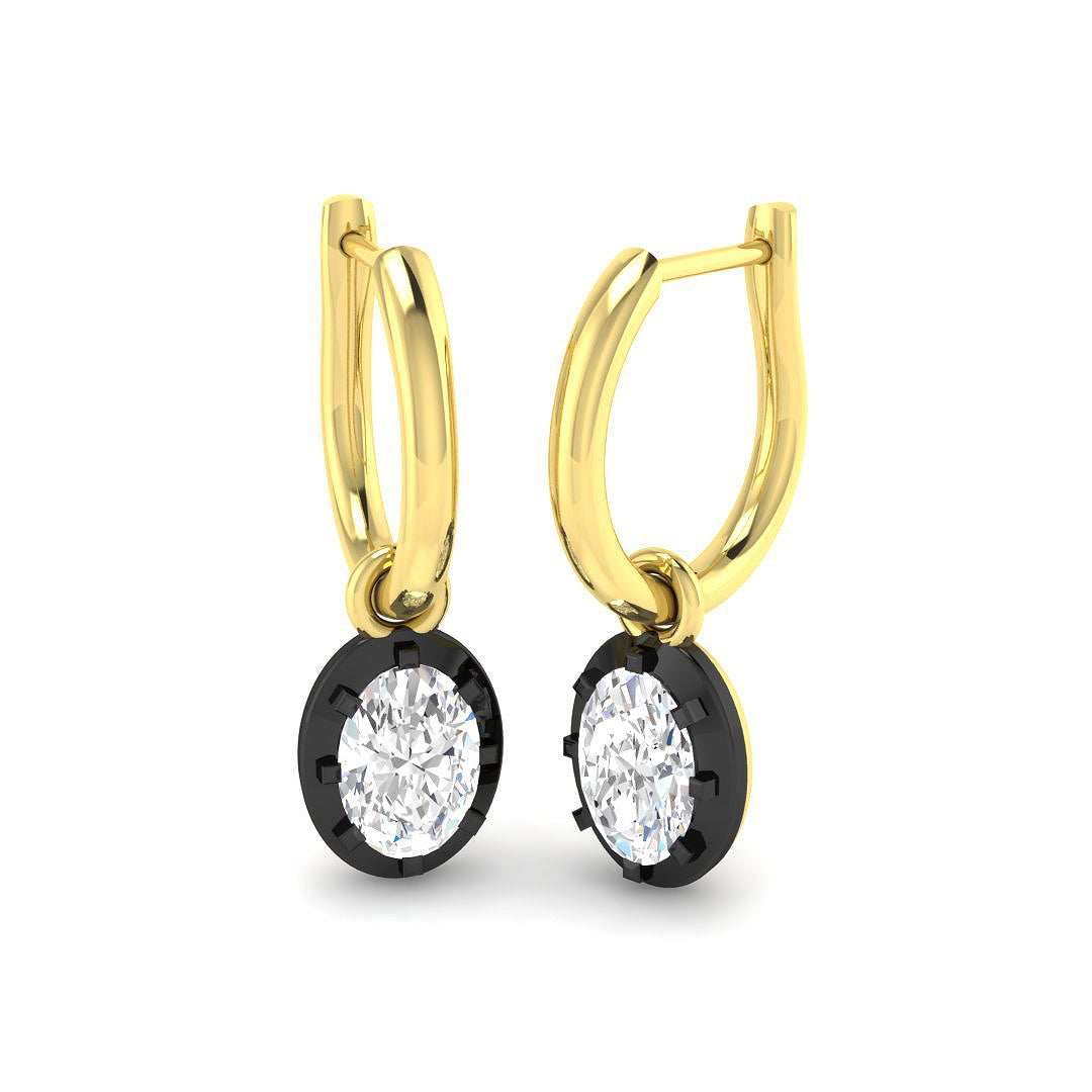9ct Yellow Gold 1.03ct Laboratory Grown CVD Earrings