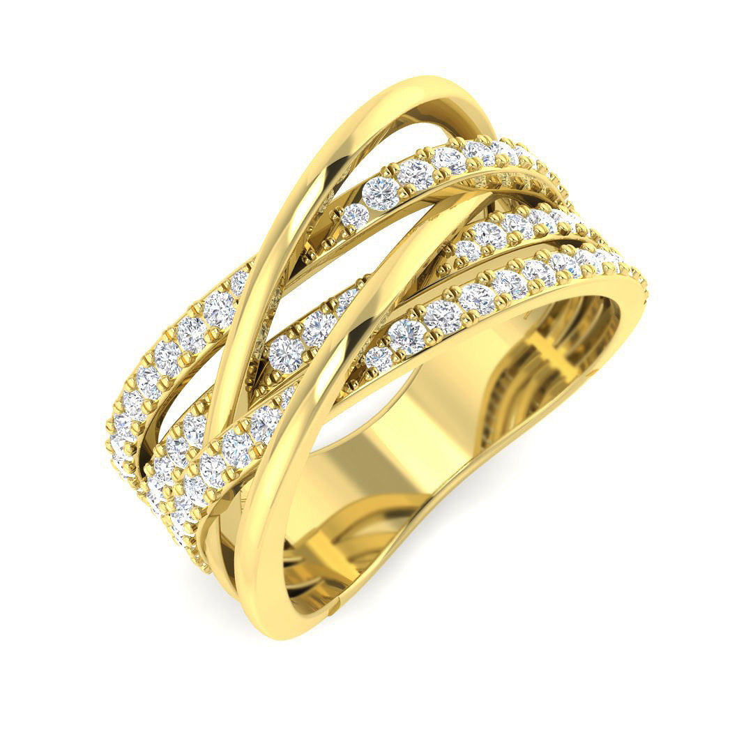 9ct Yellow Gold 0.66ct G SI1 Diamond Ring