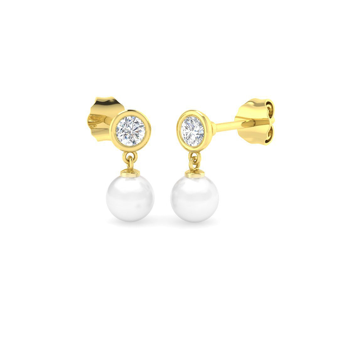 9ct Yellow Gold 10.58ct G SI2 Diamond Earrings