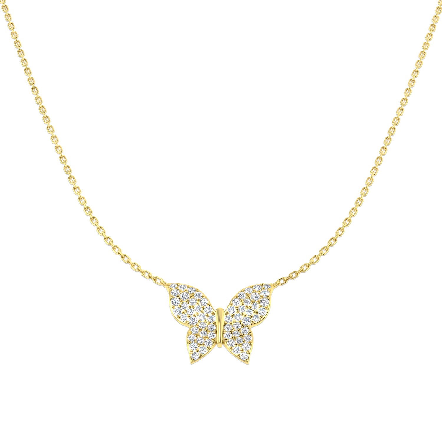 9ct Yellow Gold 0.57ct K SI1 Diamond Necklace