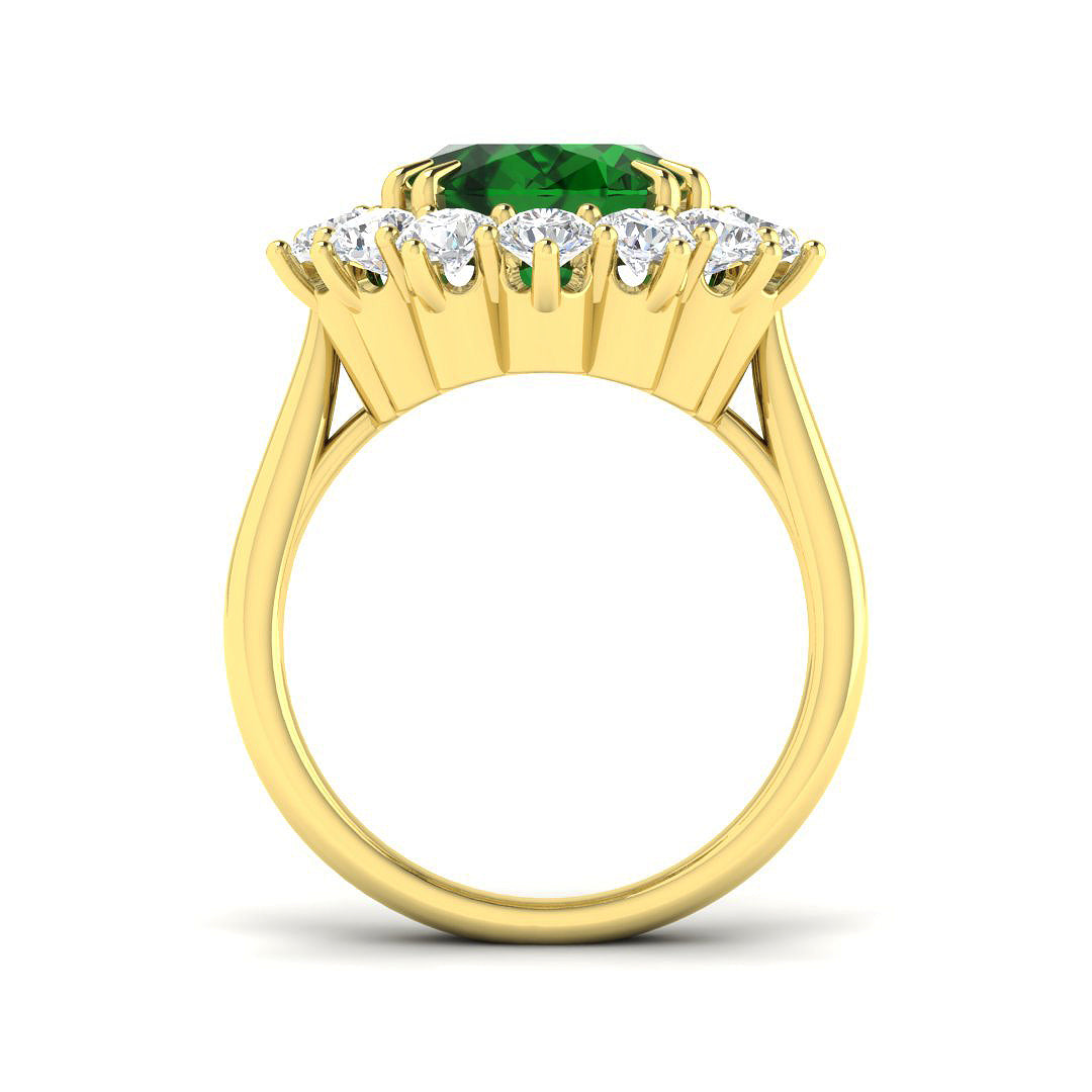 18ct Yellow Gold 8.37ct Emerald Ring