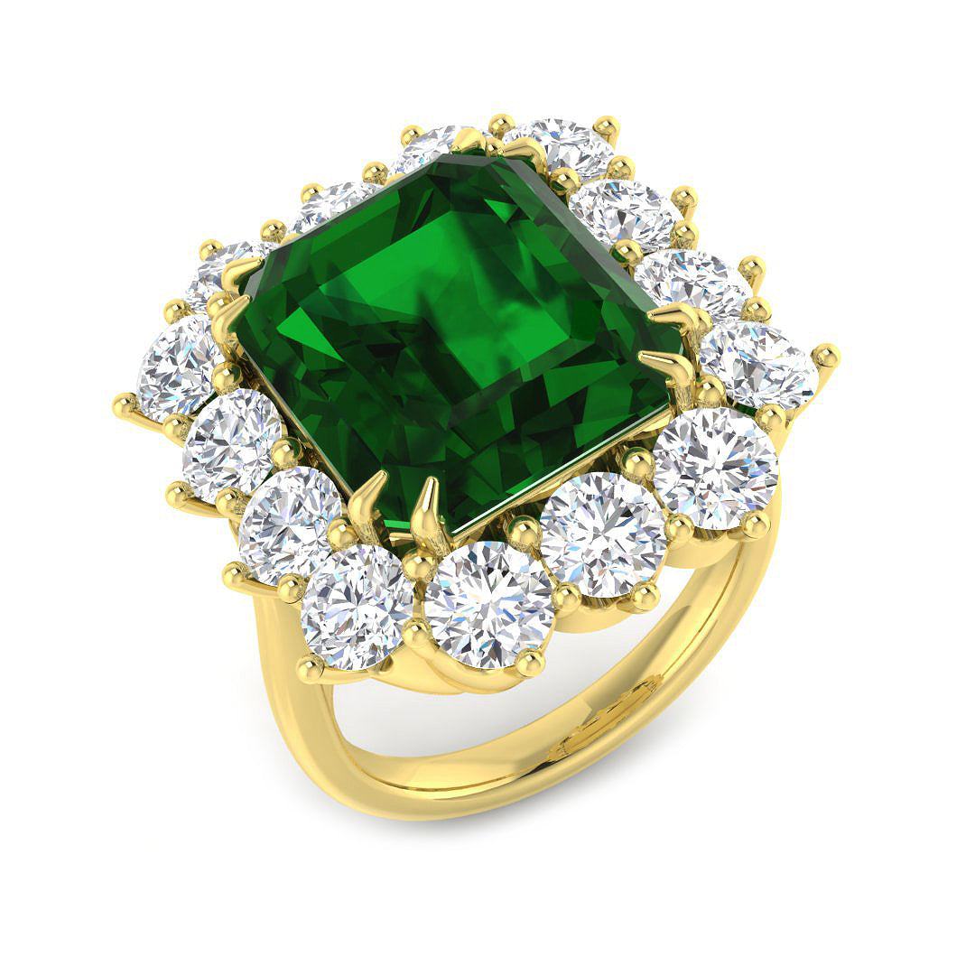 18ct Yellow Gold 14.69ct Emerald Ring