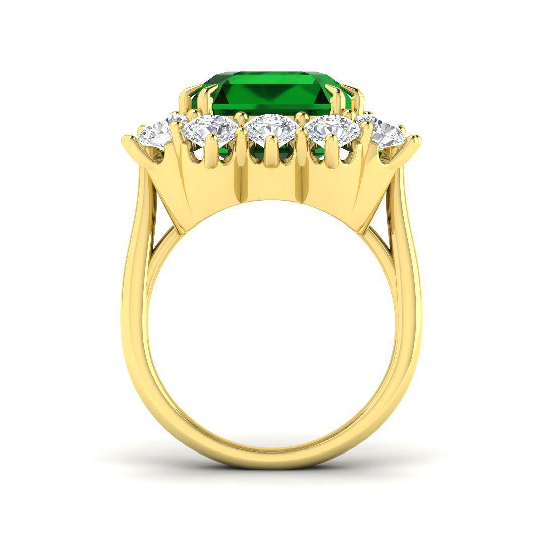 18ct Yellow Gold 14.69ct Emerald Ring