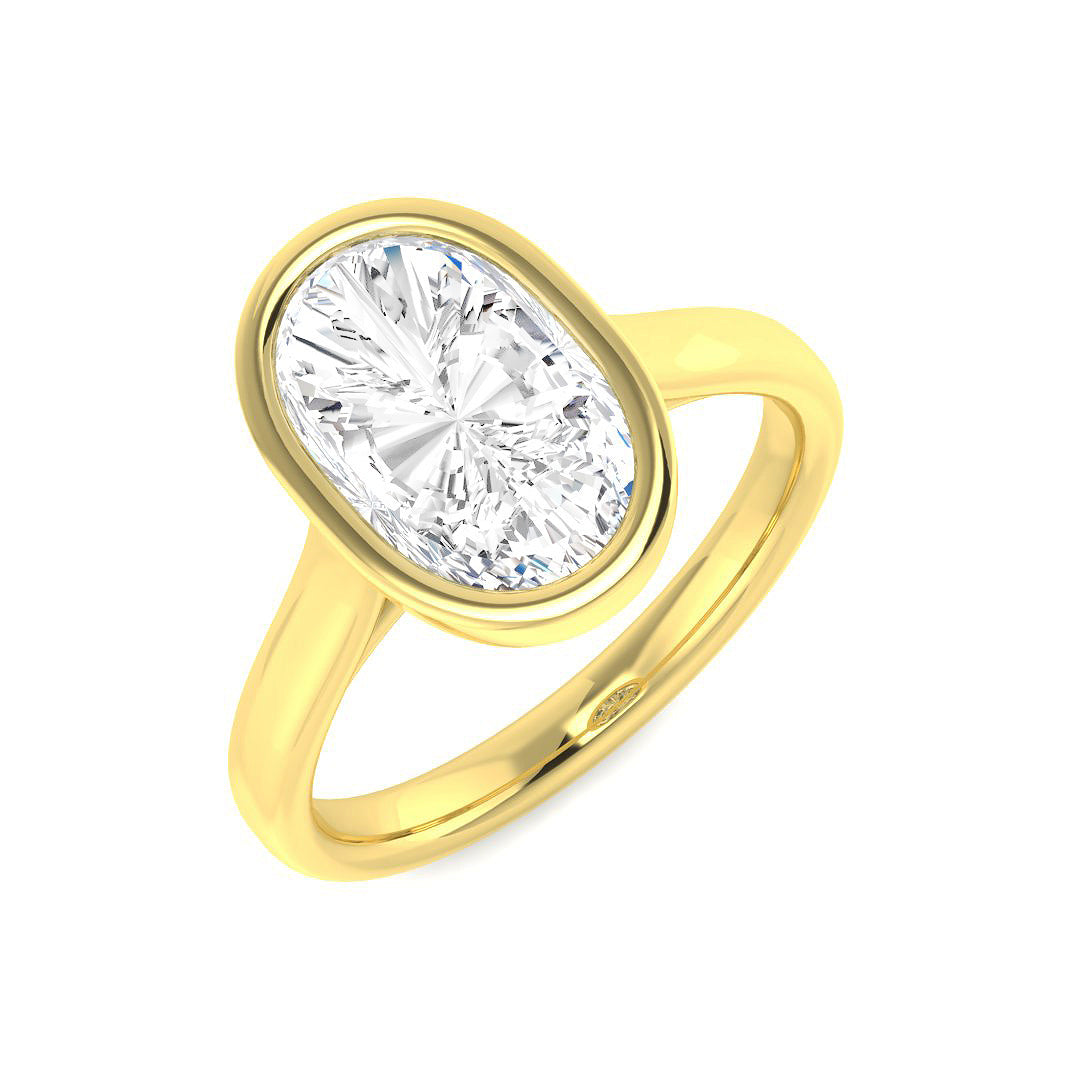 9ct Yellow Gold 2.57ct Laboratory Grown CVD Ring