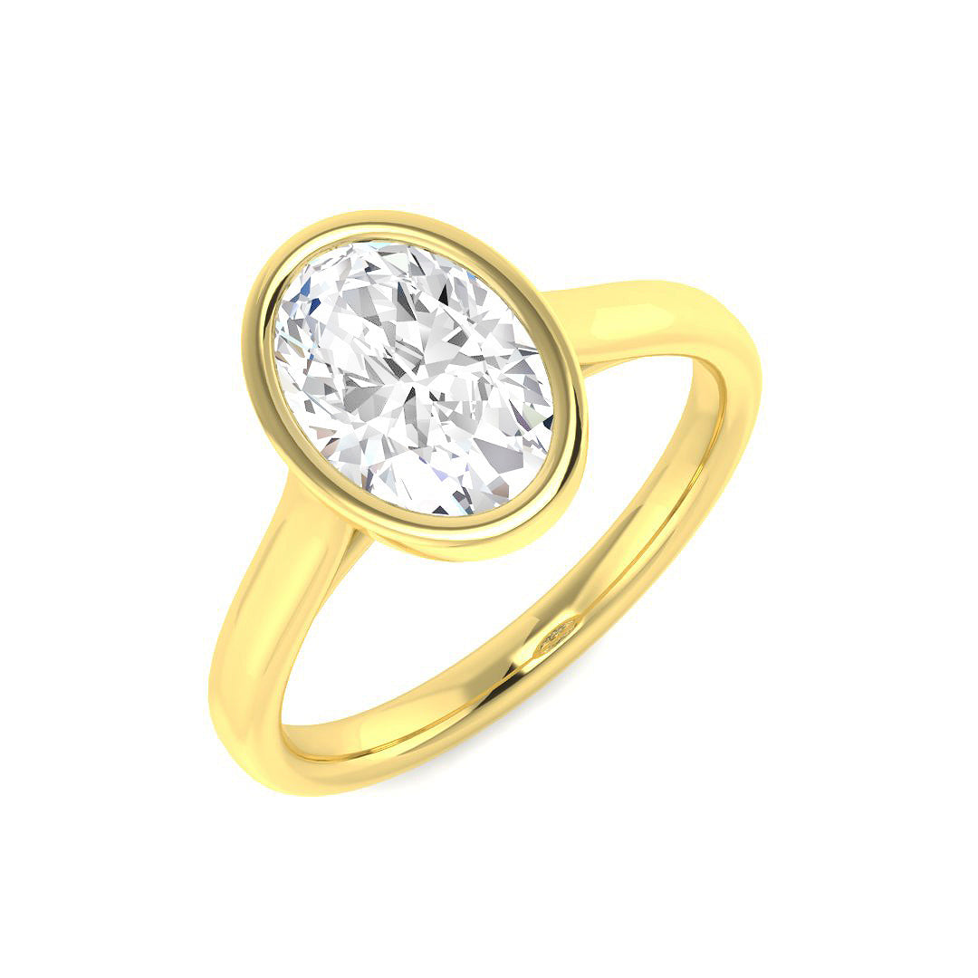 9ct Yellow Gold 1.90ct Laboratory Grown CVD Ring