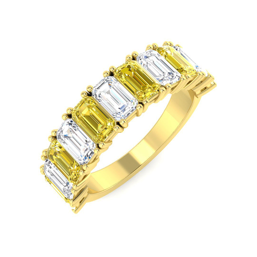 9ct Yellow Gold 3.39ct Laboratory Grown CVD Ring