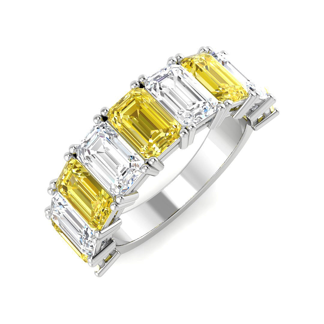 9ct White Gold 5.84ct Laboratory Grown CVD Ring