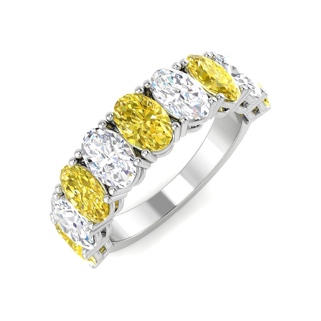 9ct White Gold 4.11ct Laboratory Grown CVD Ring