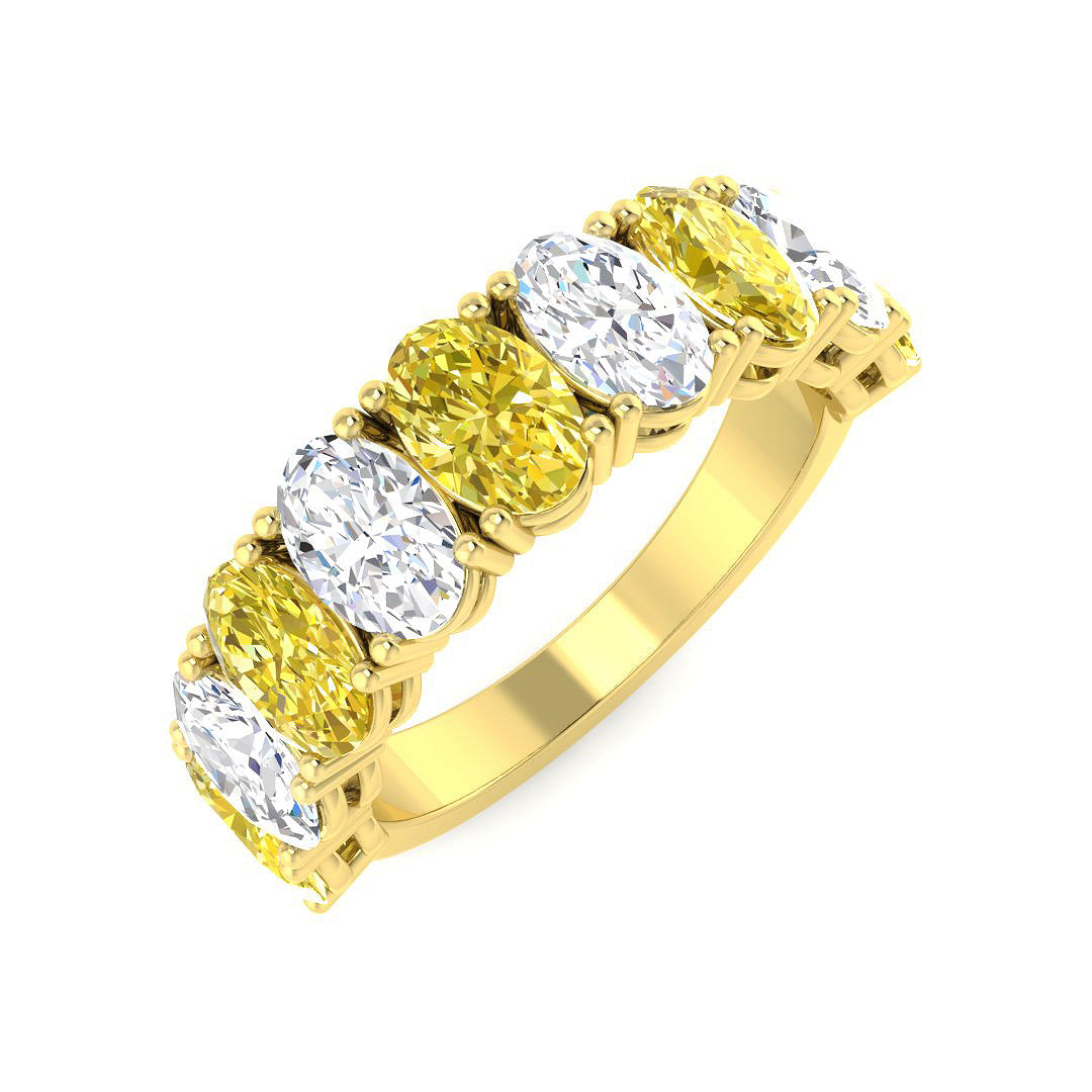 9ct Yellow Gold 4.11ct Laboratory Grown CVD Ring