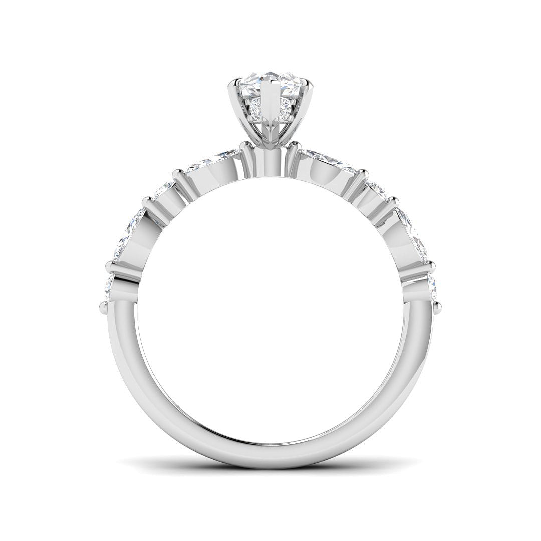 9ct White Gold 1.55ct E VS2 Laboratory Grown CVD Ring