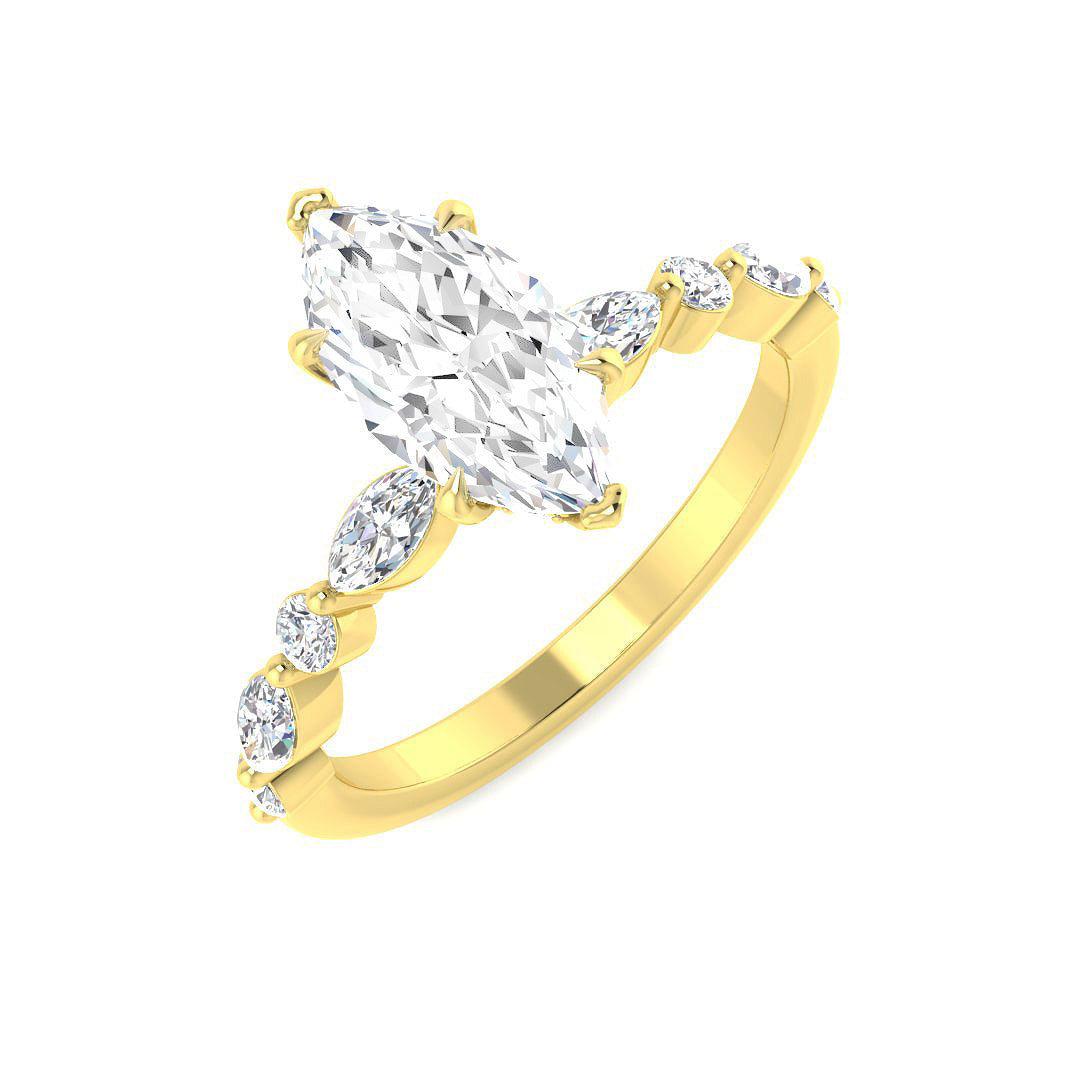 9ct Yellow Gold 1.51ct E VS2 Laboratory Grown CVD Ring