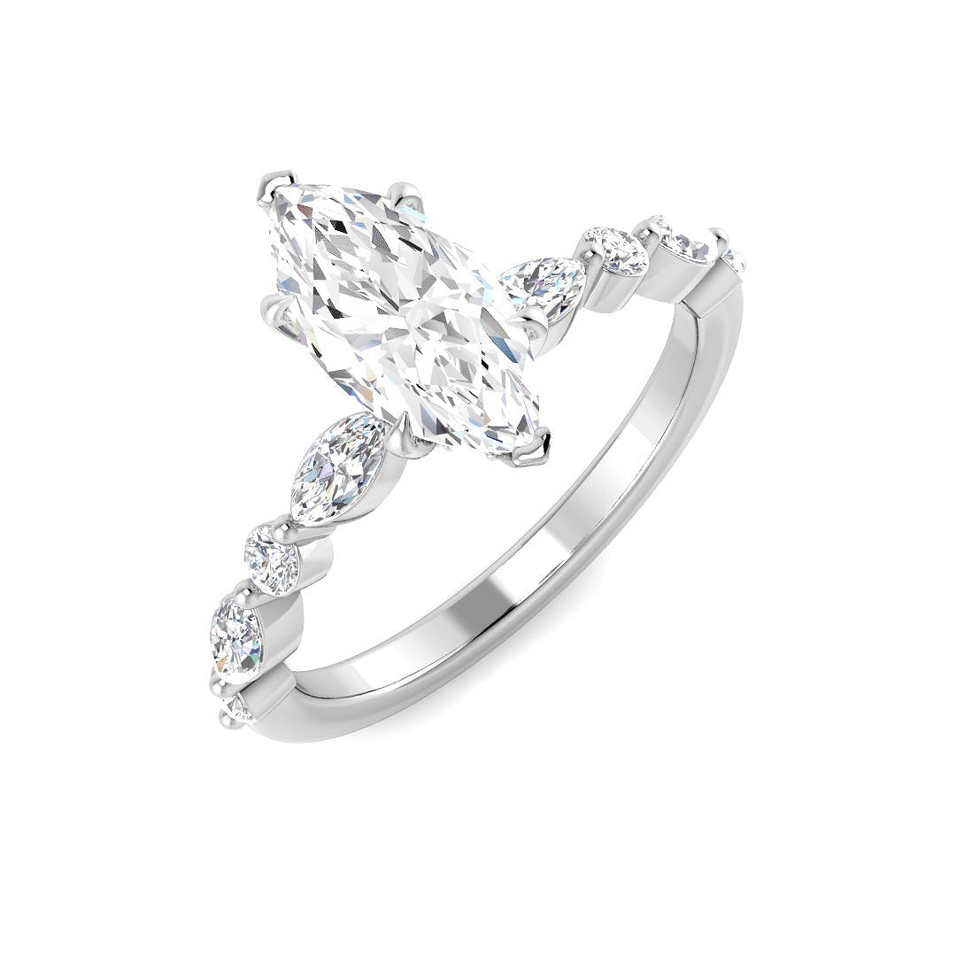 9ct White Gold 1.51ct E VS2 Laboratory Grown CVD Ring