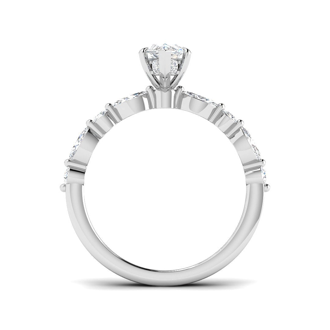 9ct White Gold 1.51ct E VS2 Laboratory Grown CVD Ring