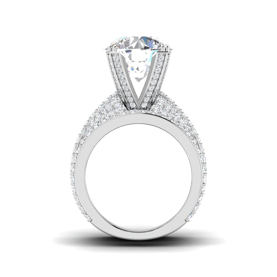 9ct White Gold 9.64ct E VS2 Laboratory Grown CVD Ring