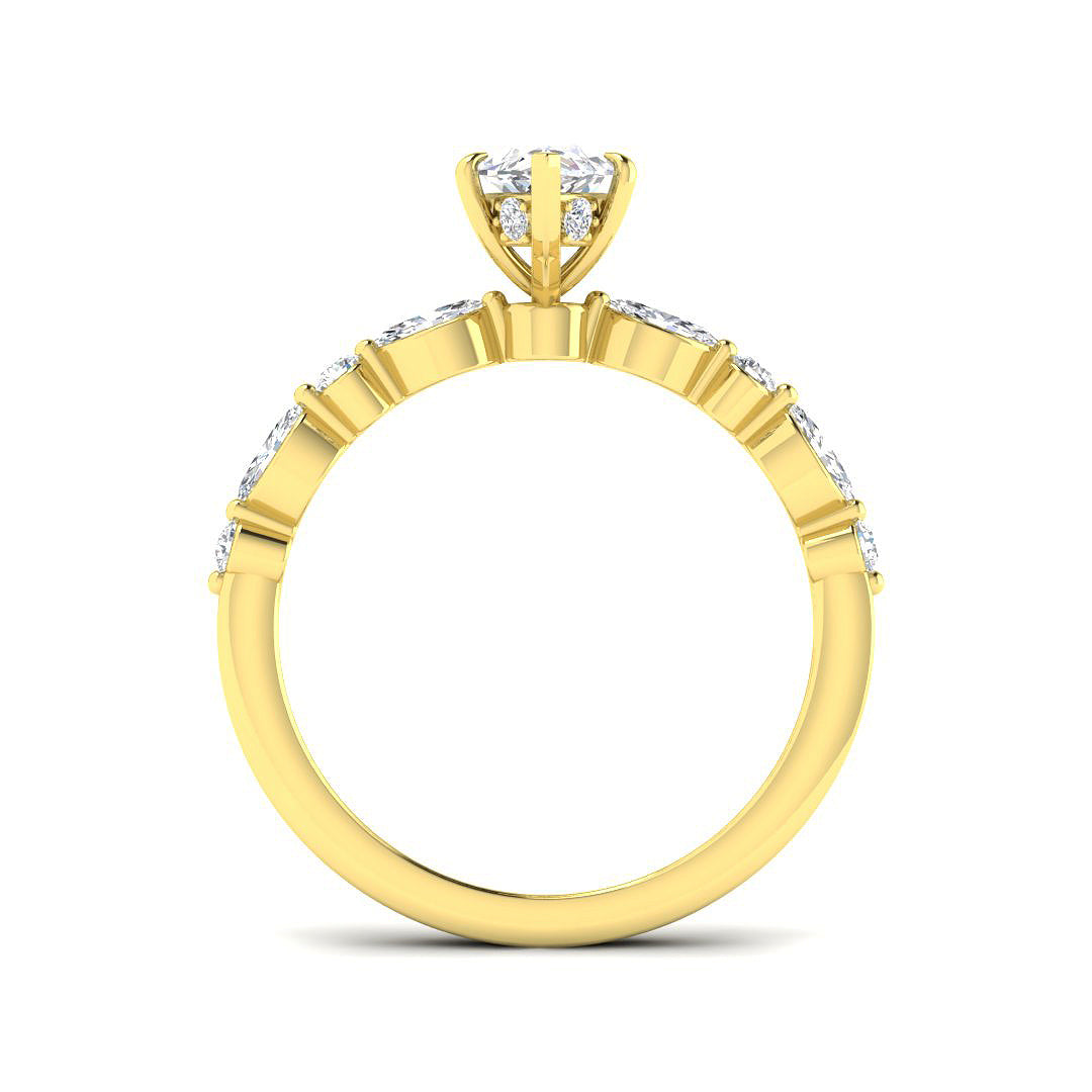 9ct Yellow Gold 1.44ct Laboratory Grown CVD Ring