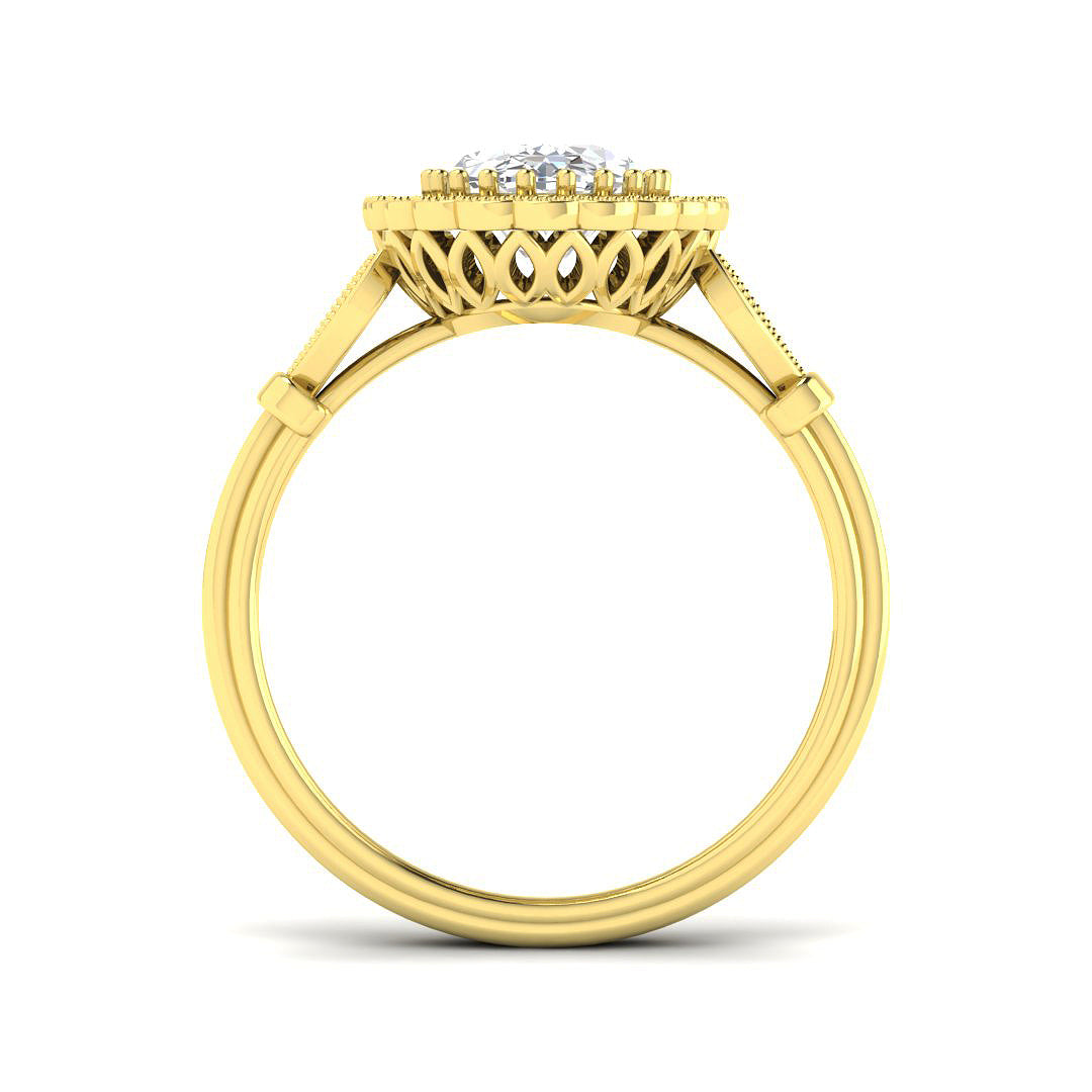 9ct Yellow Gold 1.27ct D VS1 Laboratory Grown CVD Ring