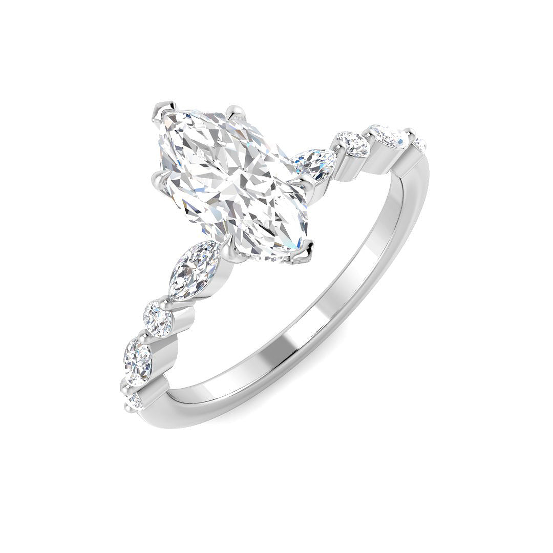 9ct White Gold 1.42ct E VS2 Laboratory Grown CVD Ring