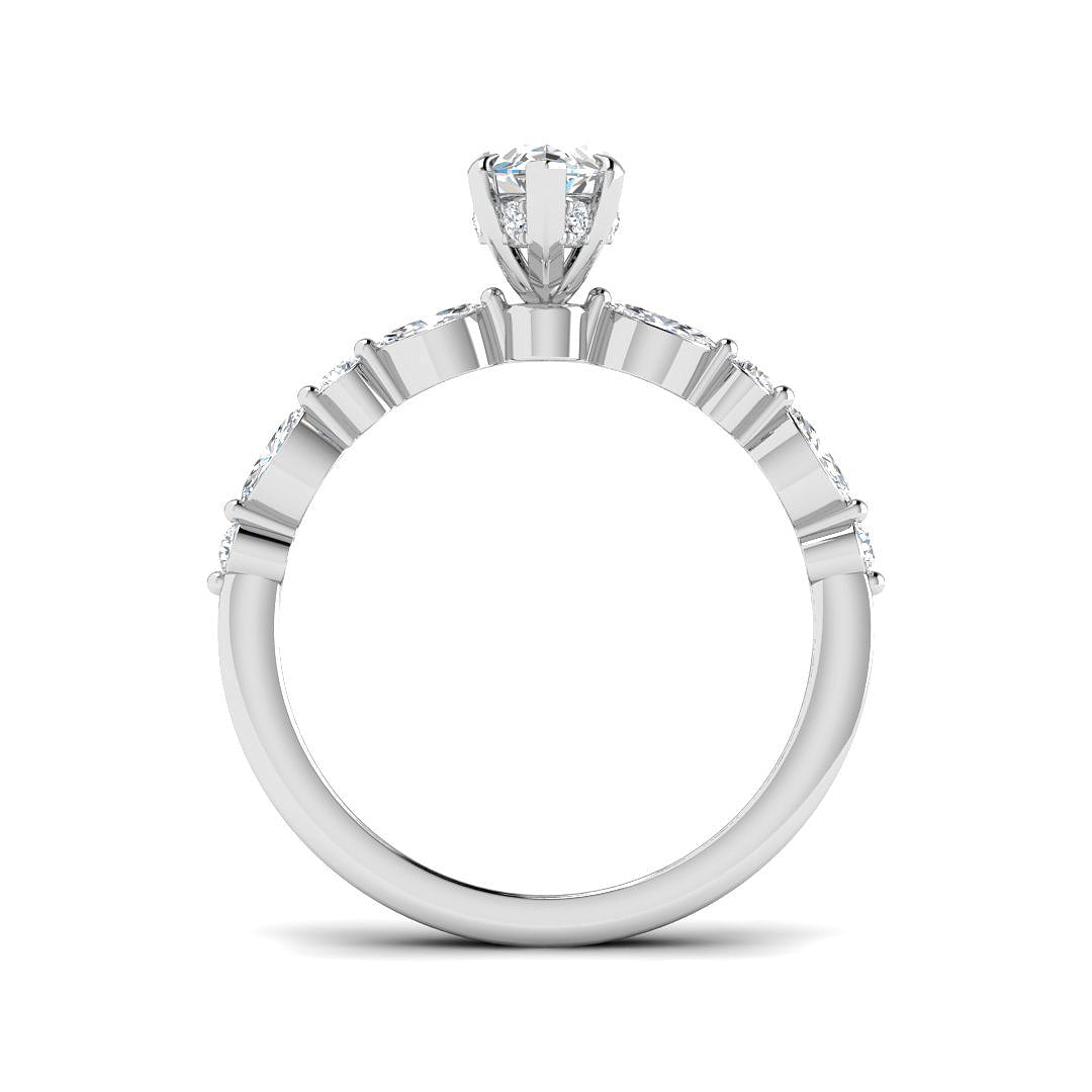 9ct White Gold 1.33ct D VS2 Laboratory Grown CVD Ring