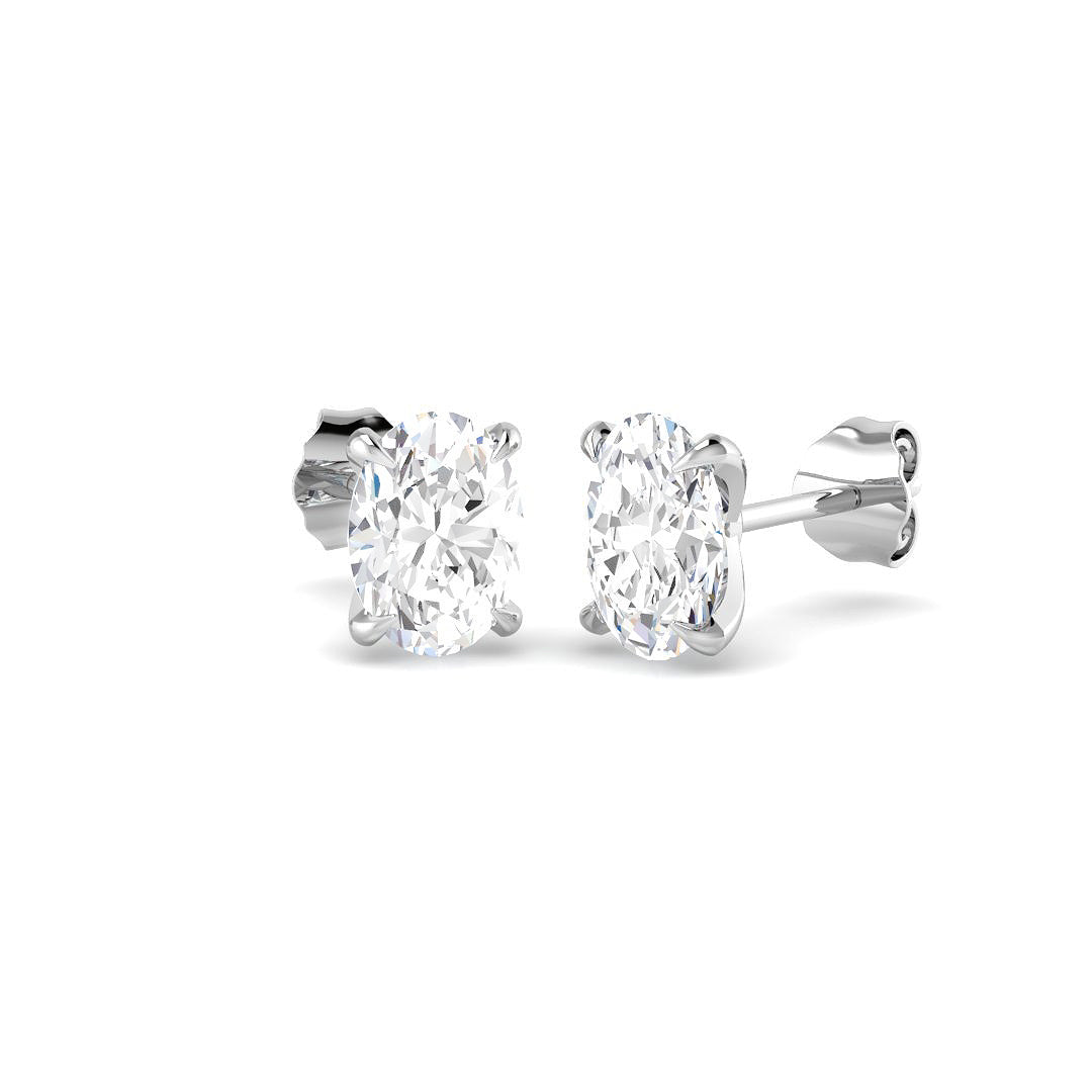 9ct White Gold 2.01ct E VS1 Laboratory Grown CVD Earrings