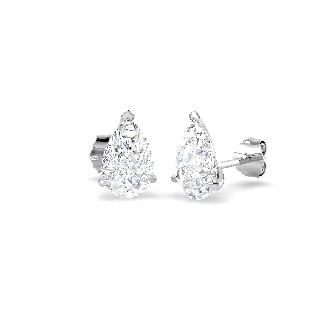 9ct White Gold 3.01ct E VS2 Laboratory Grown CVD Earrings
